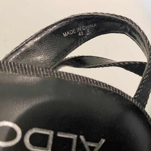 Aldo Denim Peep Toe Stiletto Heels Size 40 (US size 10) - Picture 3 of 7